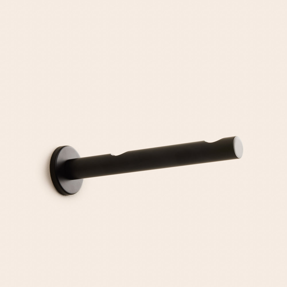 Double support berceau ALMA auto-bloquant - Noir mat élégant pour tringles à rideaux
