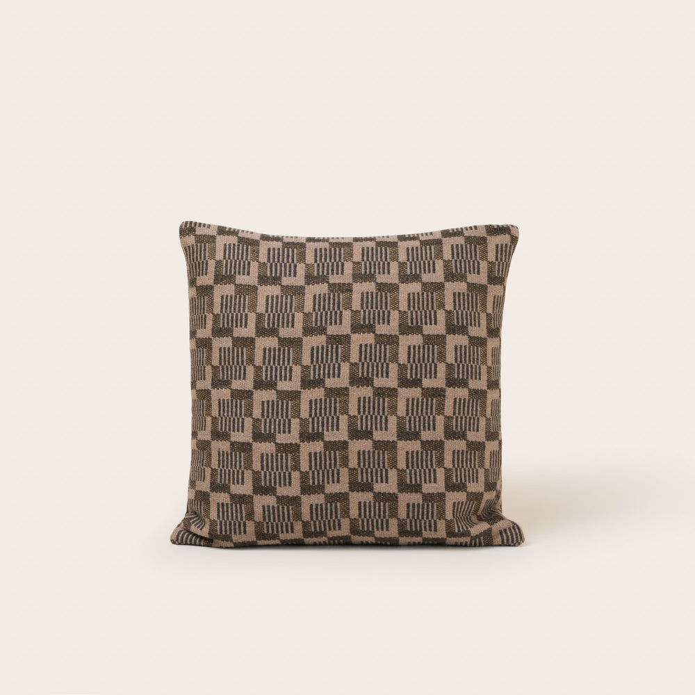Housse de coussin VITORIO Chic Taupe & Fève de Tonka