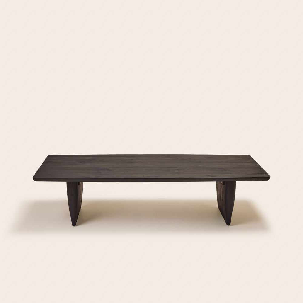 Table basse Lorri en teck recyclé noir - Design contemporain et éco-responsable