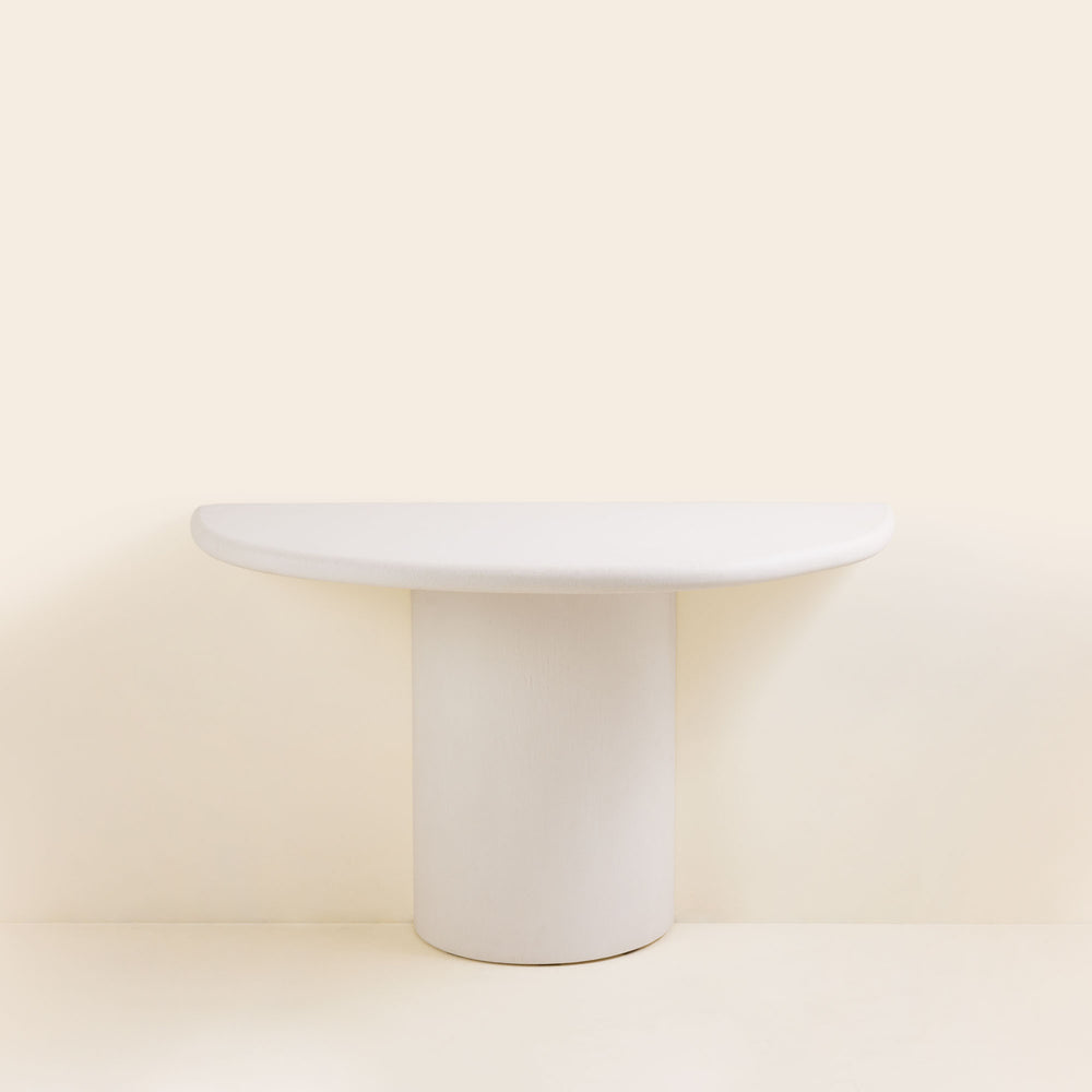 Console Murale Design ELIZ Blanc Minéral - Esthétique Moderne et Élégante