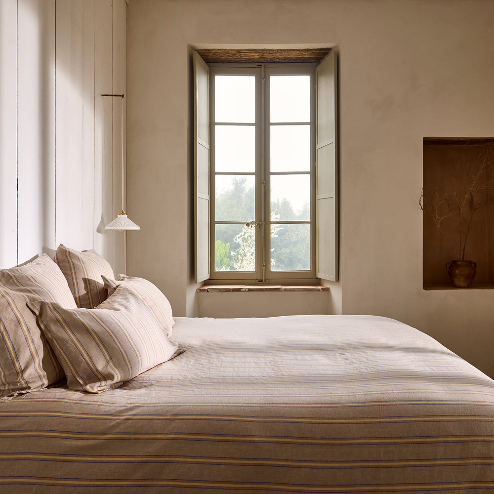 Parure de Lit LELIO Naturel Rayé – Élégance Intemporelle et Confort Naturel - 4