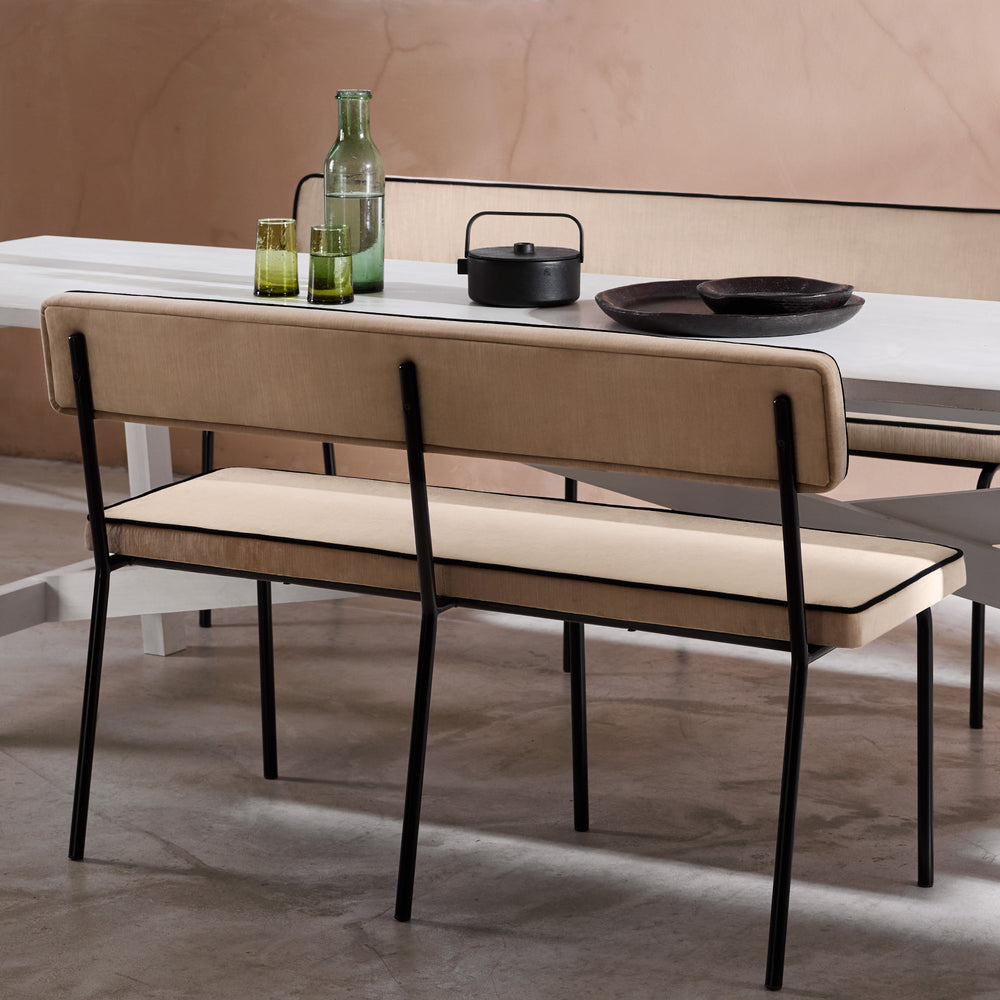 Banc YSABEAU dalila beige chic passepoil - 3