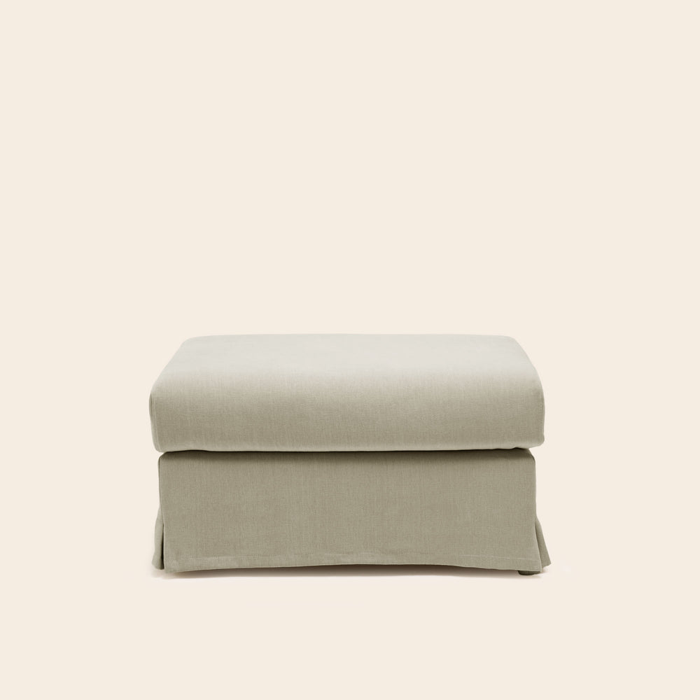 Pouf Design CLARIBEL Barbaté Beige Chaud Élégant et Confortable - 3