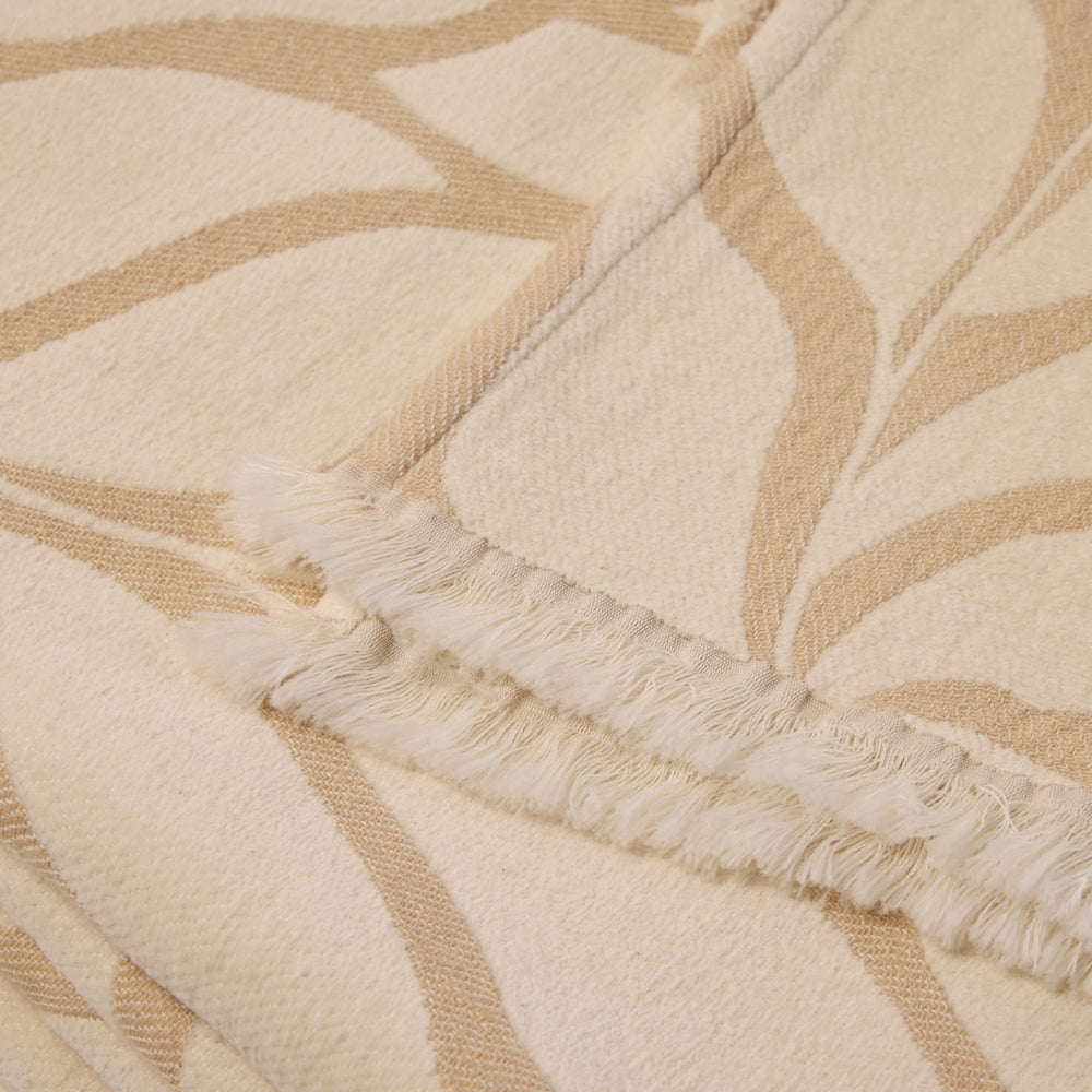 Plaid LOUENN ivoire et beige doux - 7