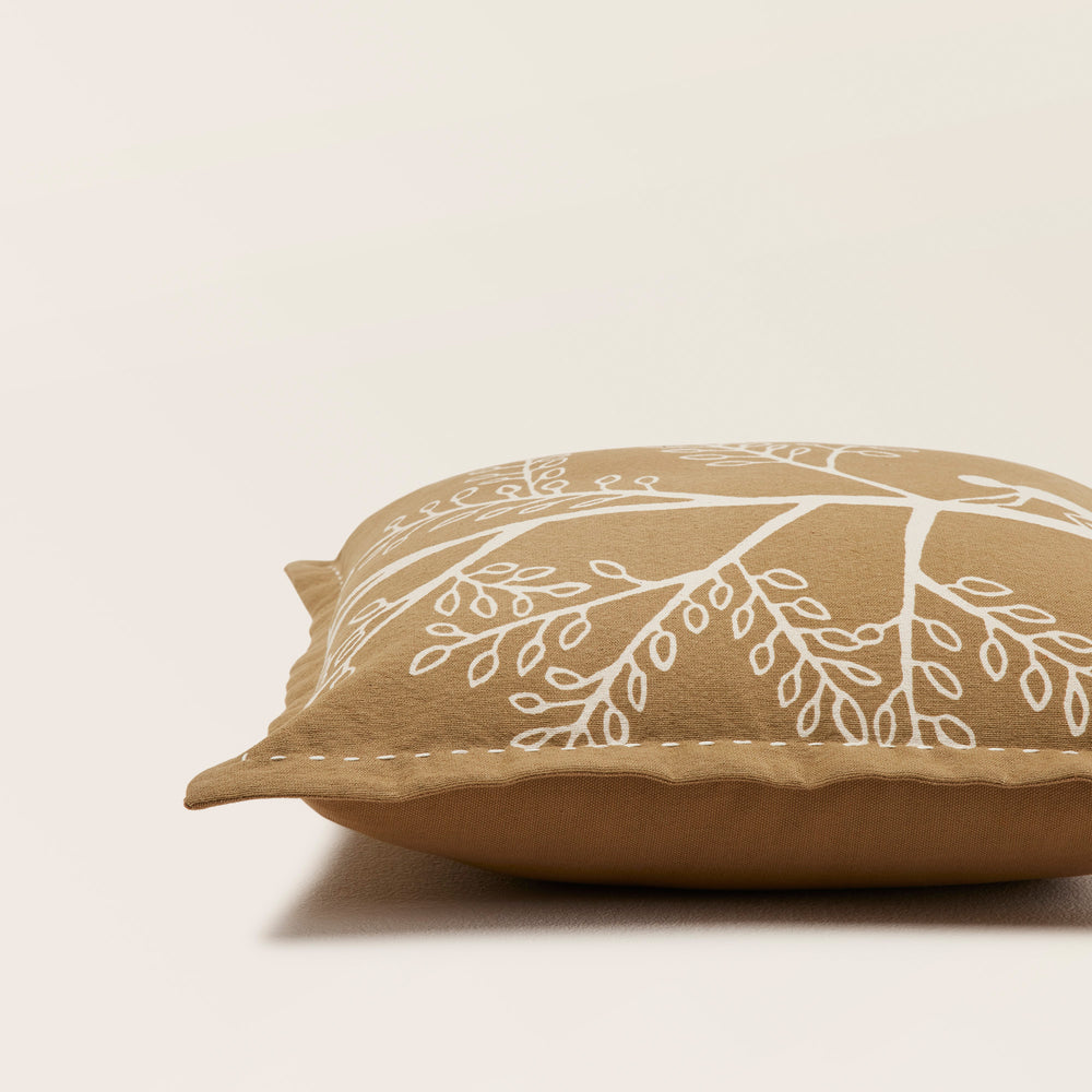Housse de coussin KANAN marron et écru - 7