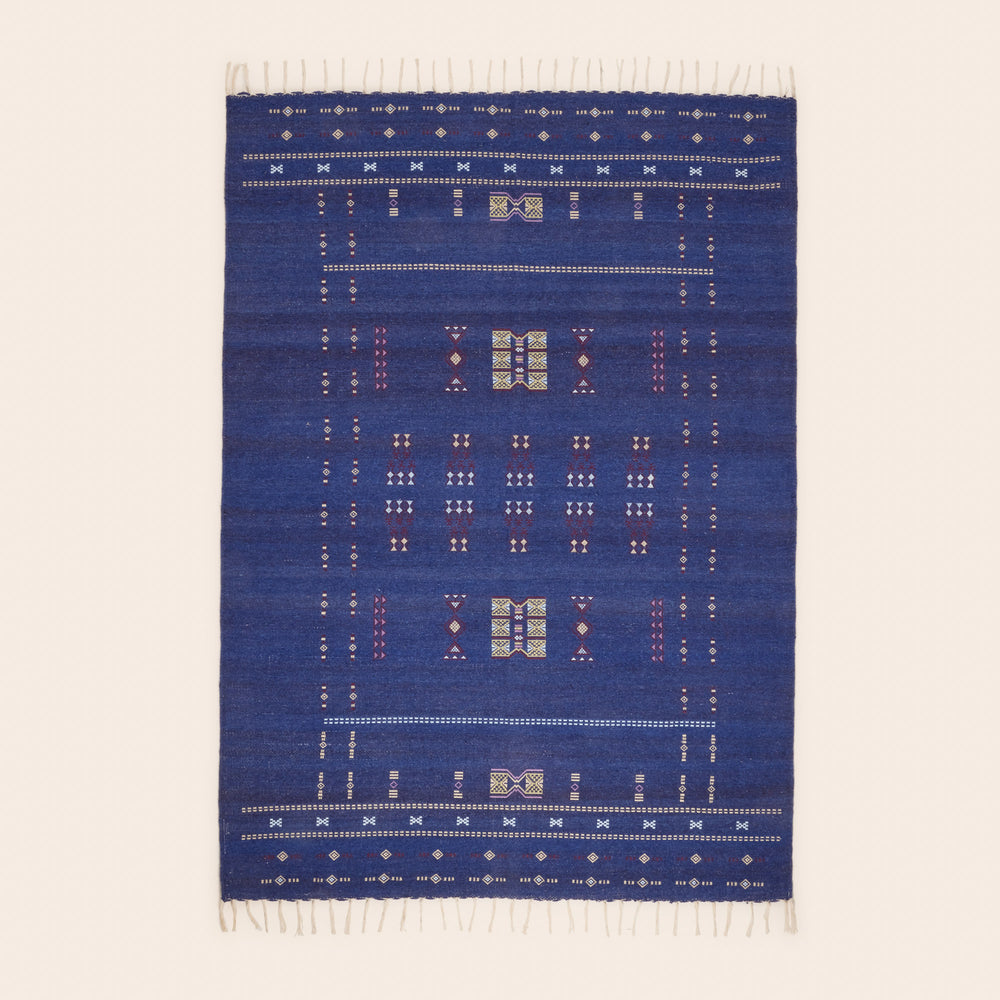 Tapis de sol ARSALANE bleu outremer