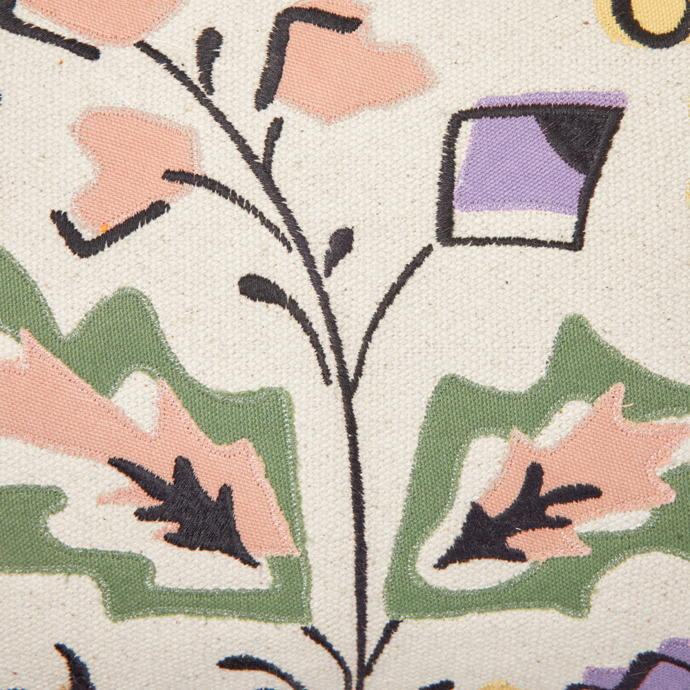 Housse de Coussin Louisine 100% Coton - Charme Printanier et Tons Pastels - 7