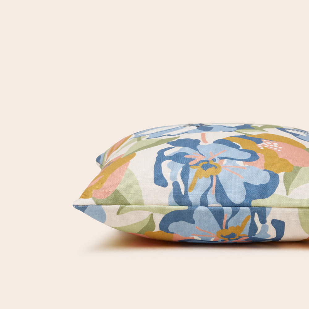 Housse de coussin ADELISE ecru et bleuté - 6