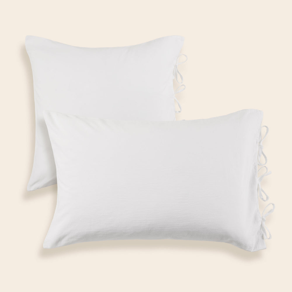 Lot de 2 taies d'oreiller SATHEENE simplement blanc - 6