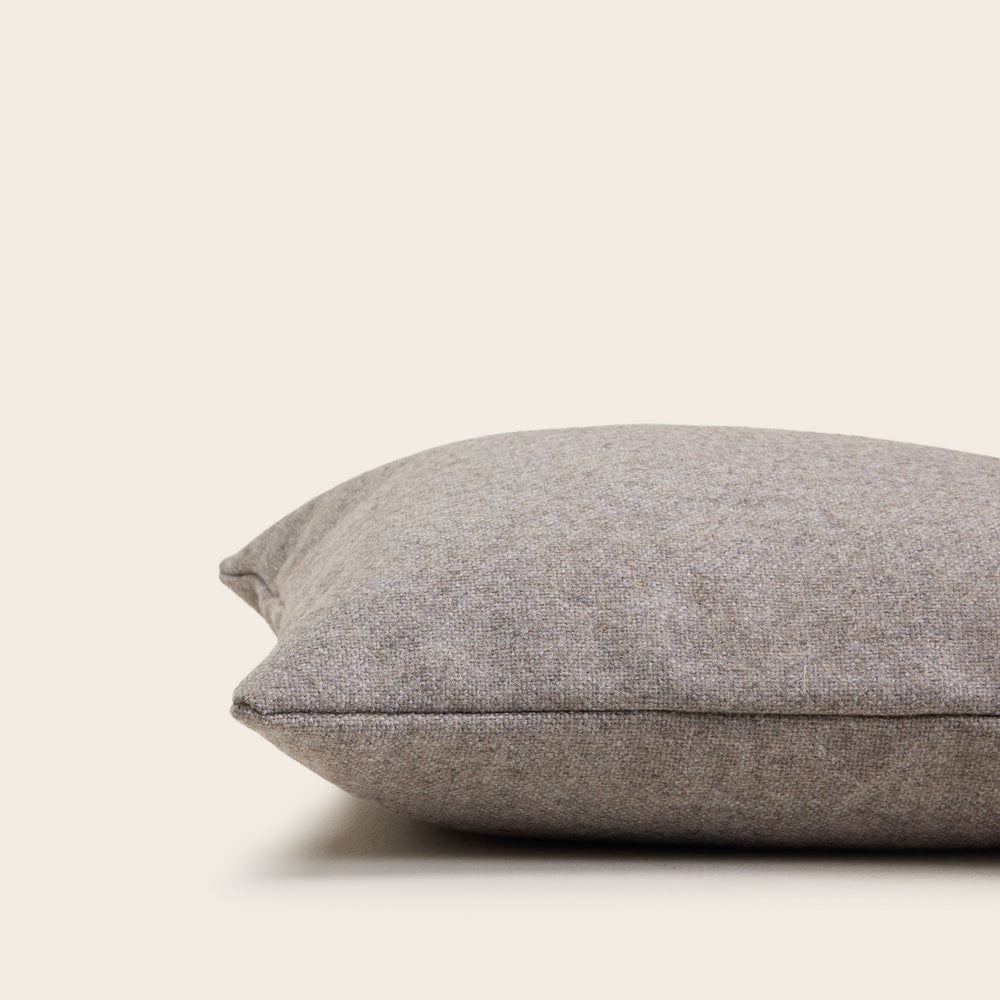 Housse de Coussin Carrée Marcelo 100% Laine Gris Fossile - 5