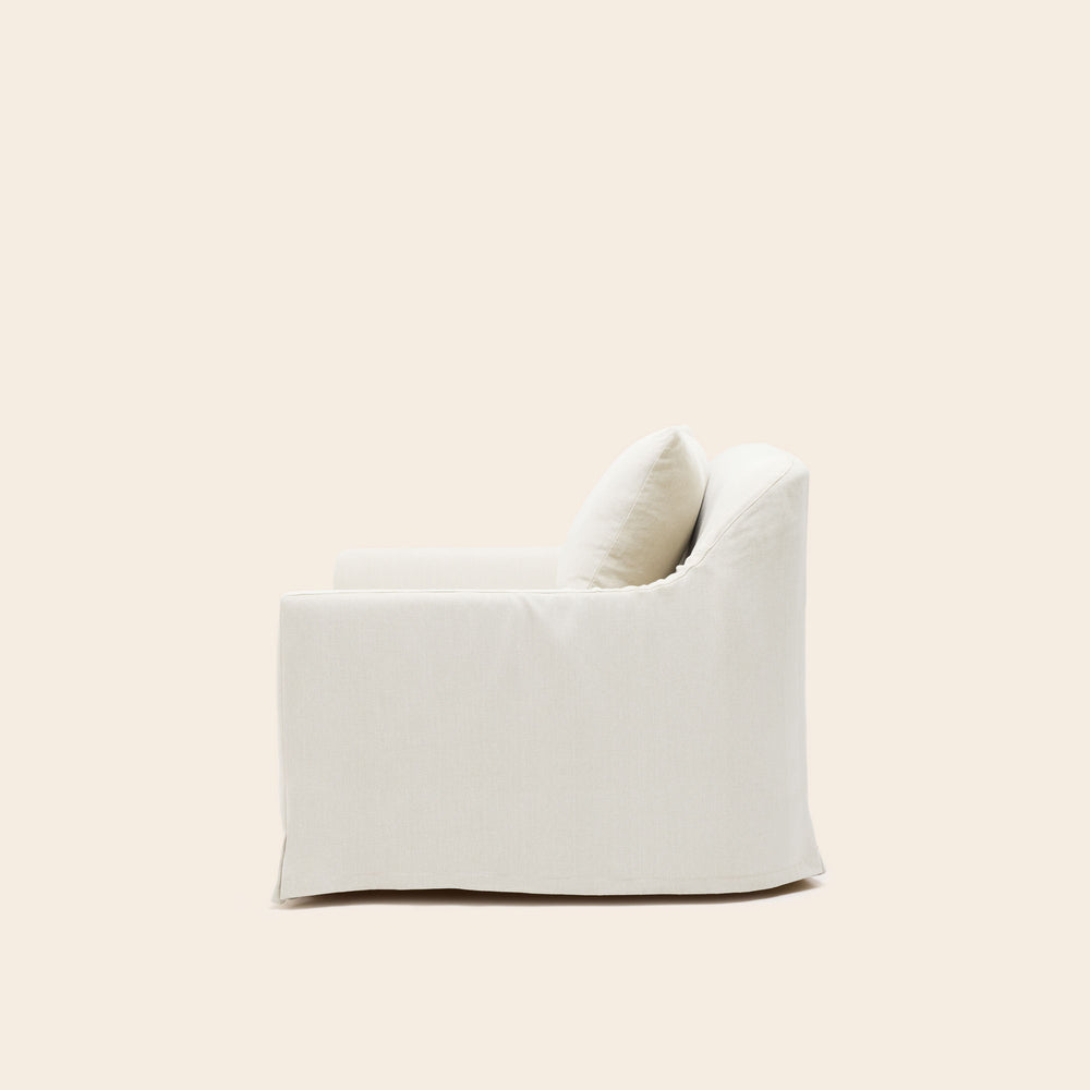 Fauteuil CLARIBEL barbate ivoire - 6