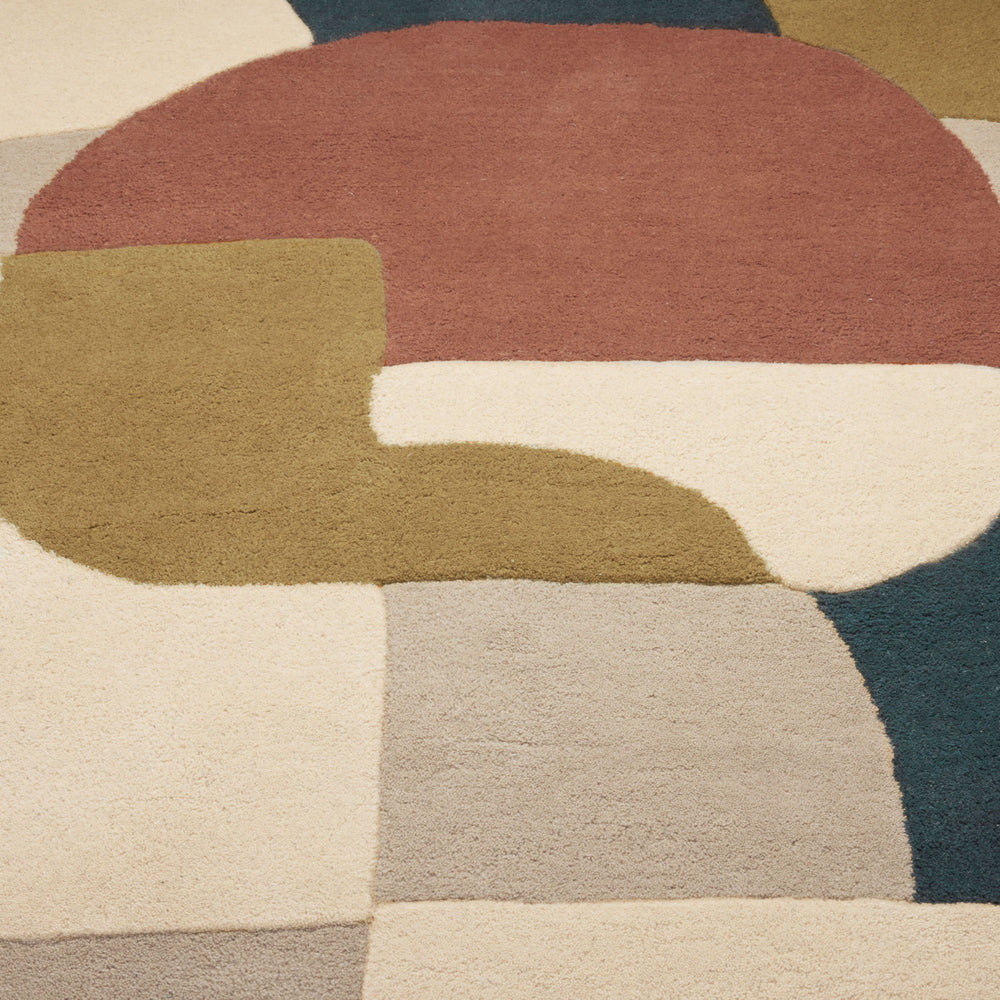 Tapis de sol Andréï Design Moderne Naturel Multicolore à Coins Arrondis - 10