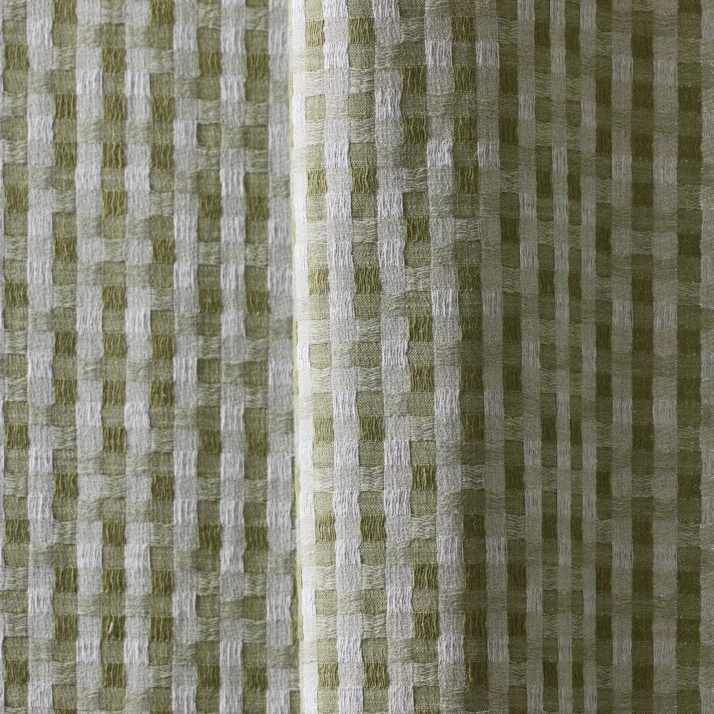 Rideau à œillets dorés CASTIN naturel et olive - 6