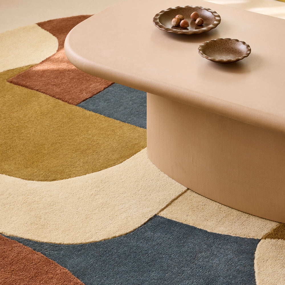 Tapis de sol Andréï Design Moderne Naturel Multicolore à Coins Arrondis - 4
