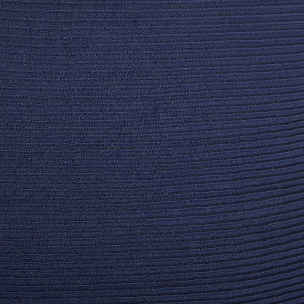 Housse de Coussin Ondine en Coton Indigo avec Détails Plissés - 7