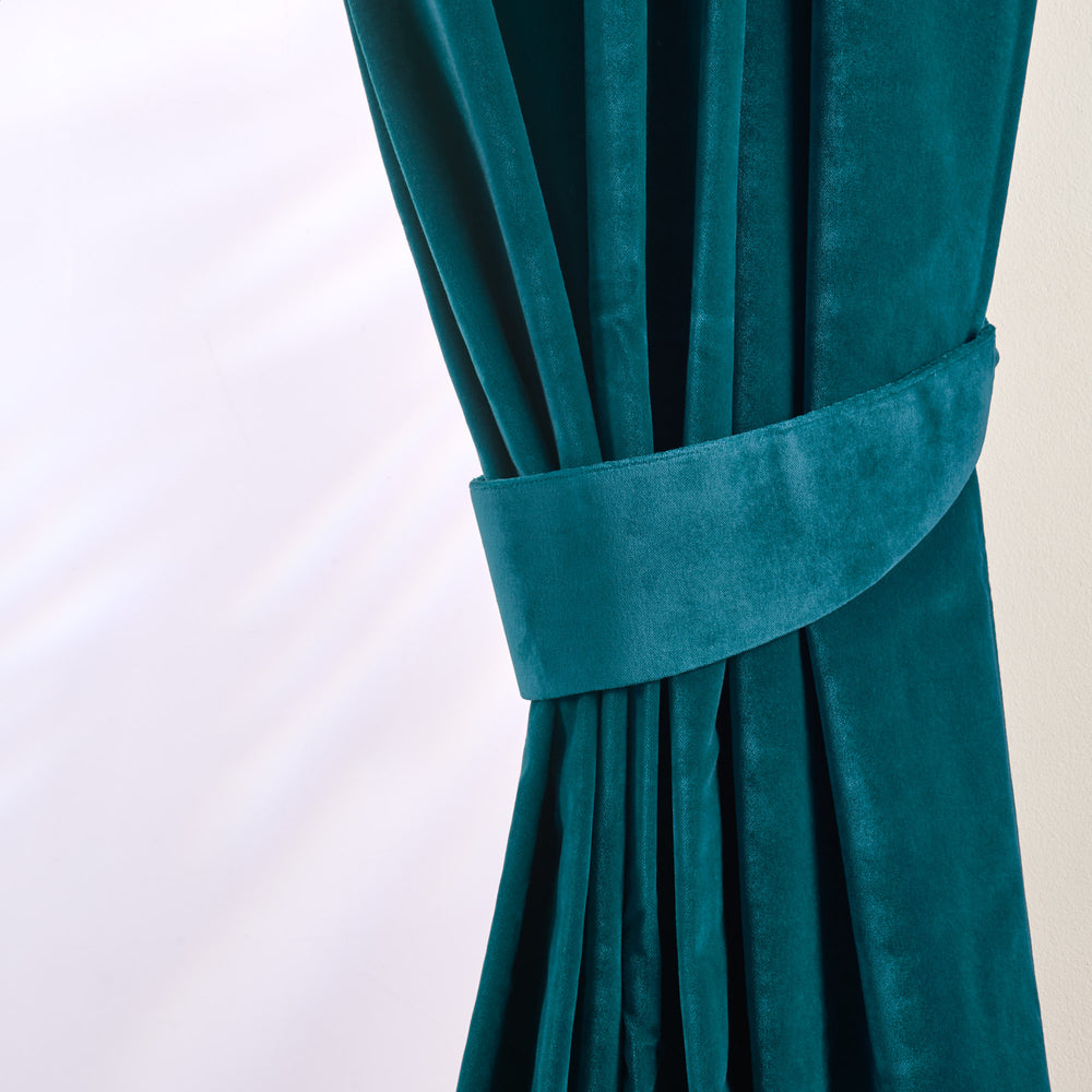 Tirettes de Rideaux DARIO bleu canard élégantes pour une décoration intérieure raffinée - 2