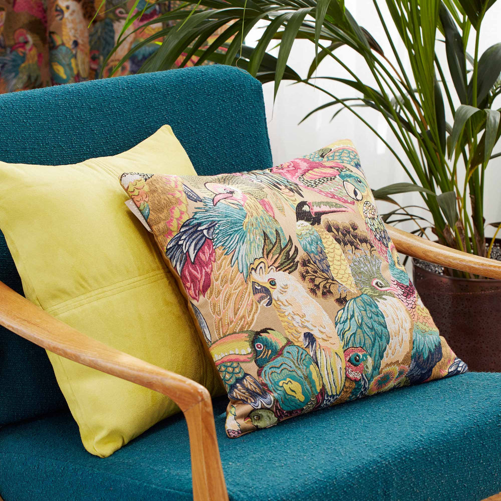 Housse de coussin Jungle Birds Macao - Design exotique - 3