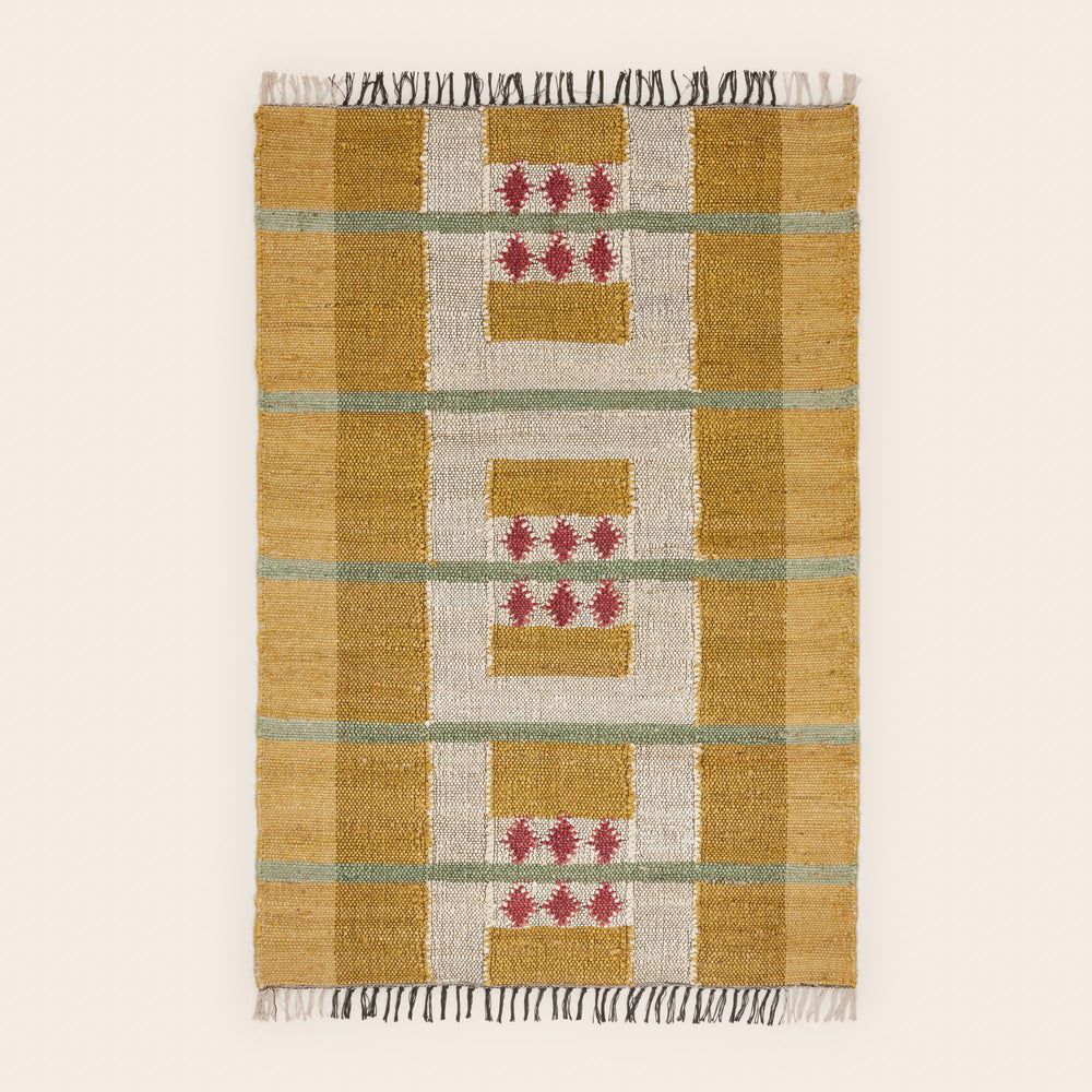Tapis de sol ANDONI jaune et rose