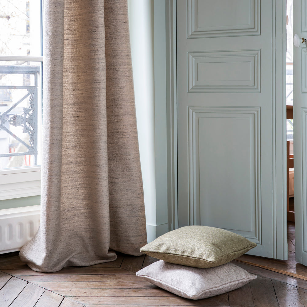 Rideau à Galon Fronceur Jacquard ORSSO Calcaire - Élégance Subtile et Ambiance Apaisante - 4