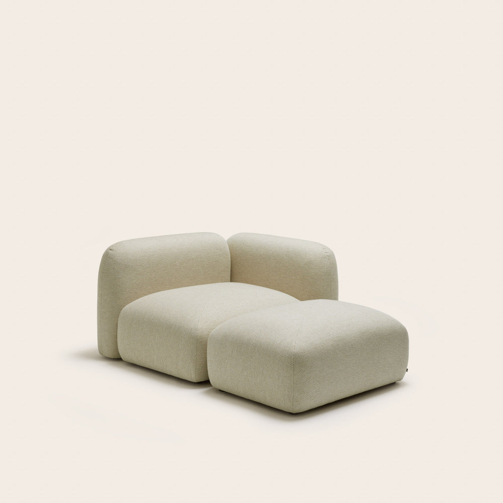 Fauteuil chauffeuse modulable avec accoudoirs G ISILD PADAVA natté-naturel design scandinave - 6