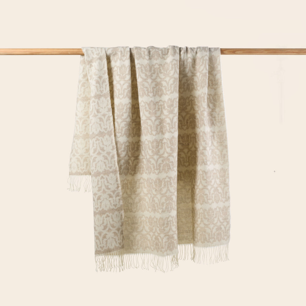 Plaid ELSEA Écru et Naturel - 6