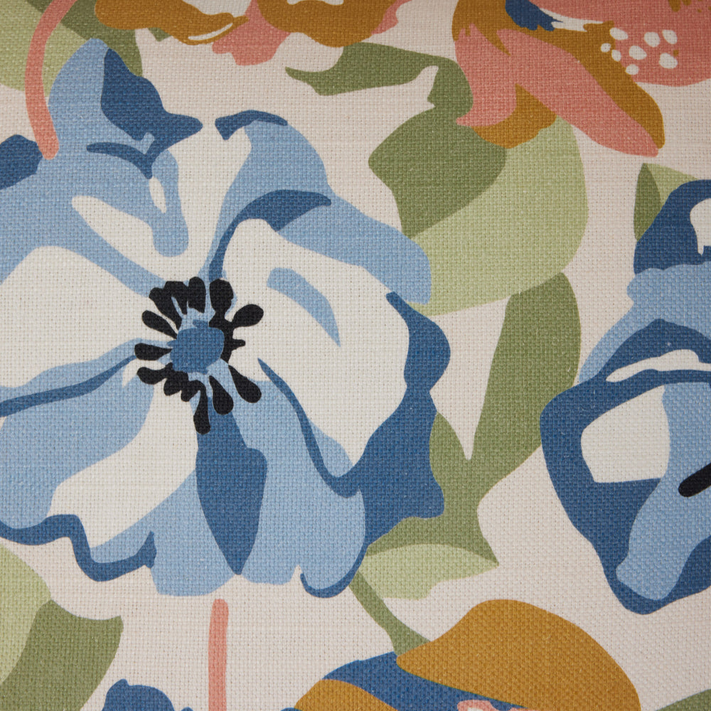 Housse de coussin ADELISE ecru et bleuté - 7