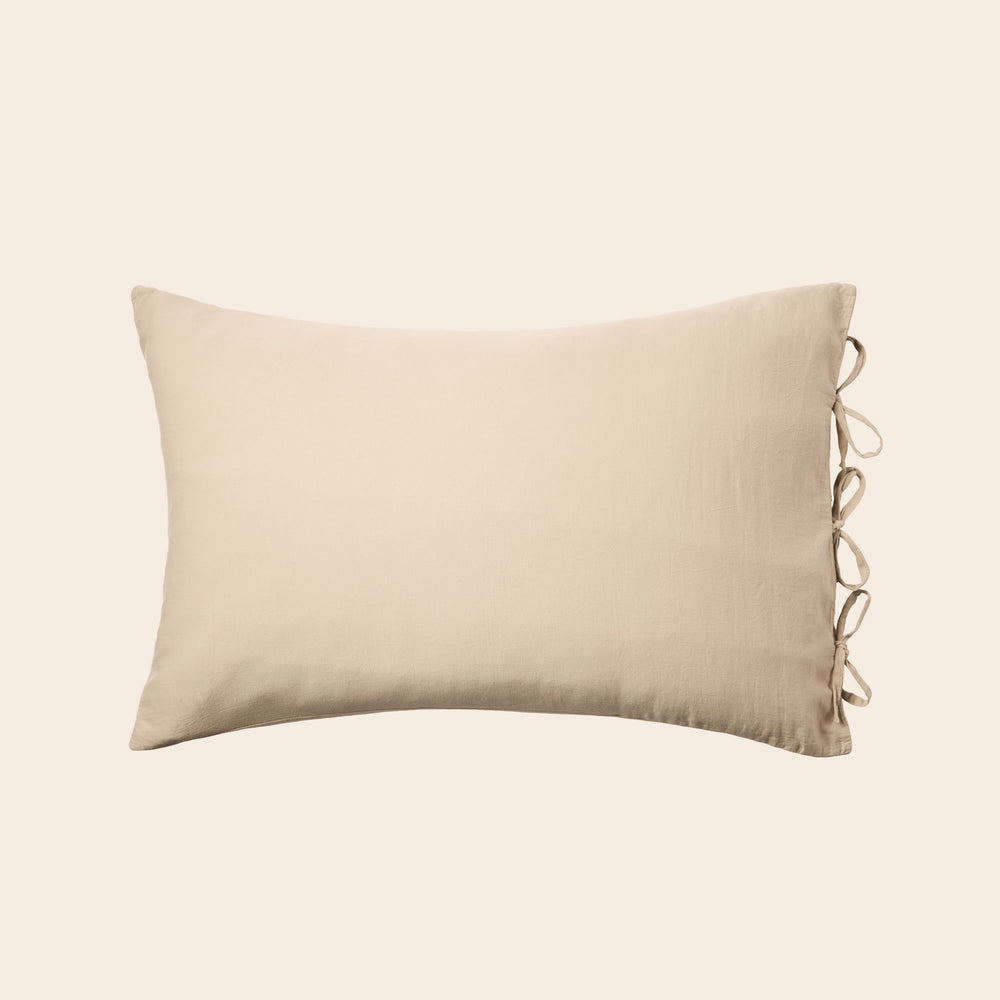 Lot de 2 Taies d'Oreiller SATHEENE - Beige Nude - Design Épuré et Luxueux - 4