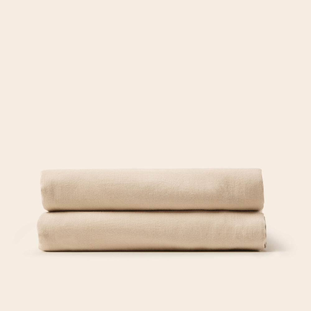 Housse de couette SATHEENE taupe nude