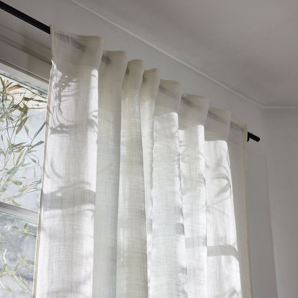 Voliage à passants Corinthe – Tulle ivoire élégant pour filtre lumière naturelle - 4