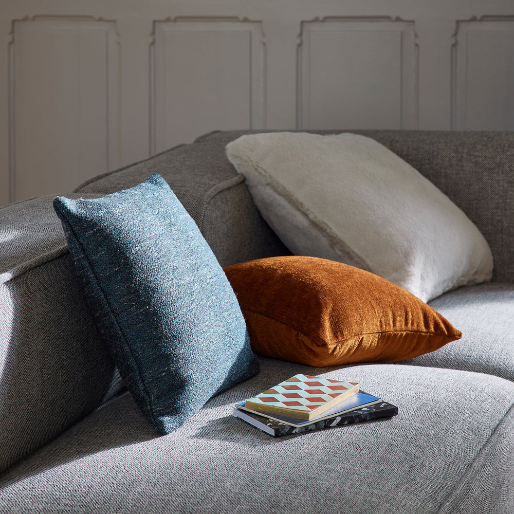 Housse de coussin ORSSO pétrole chiné - 3