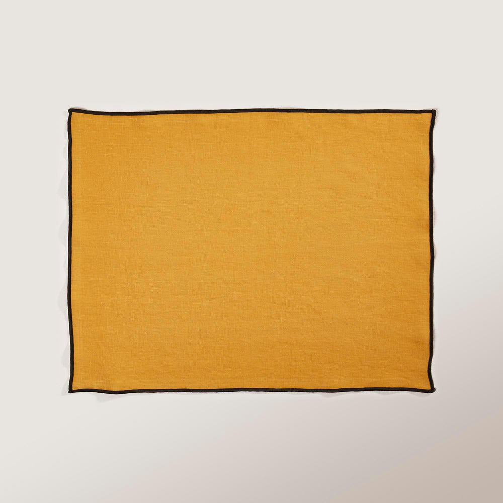 Set de table CARLINA ocre et bourdon noir - 3