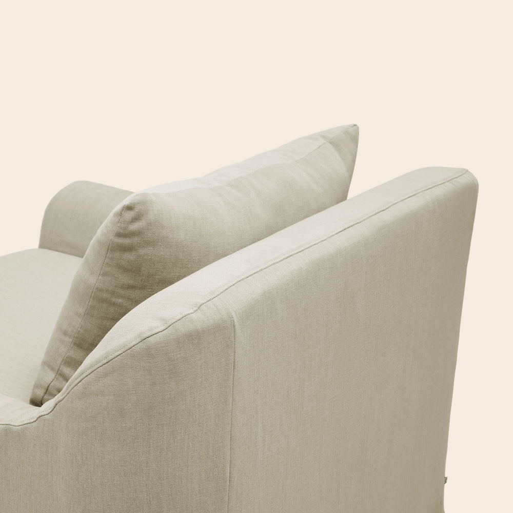 Fauteuil CLARIBEL barbate beige chaud - 8