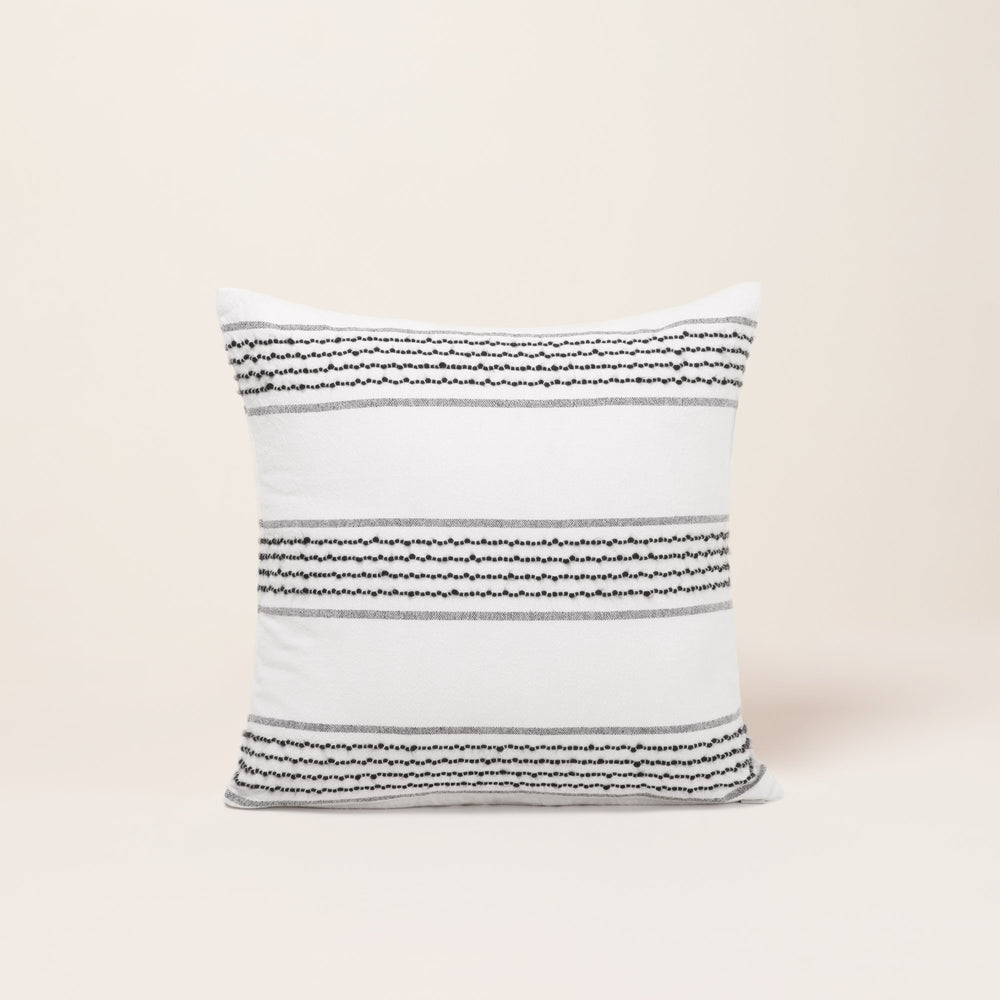 Housse de coussin MALAY blanc et noir