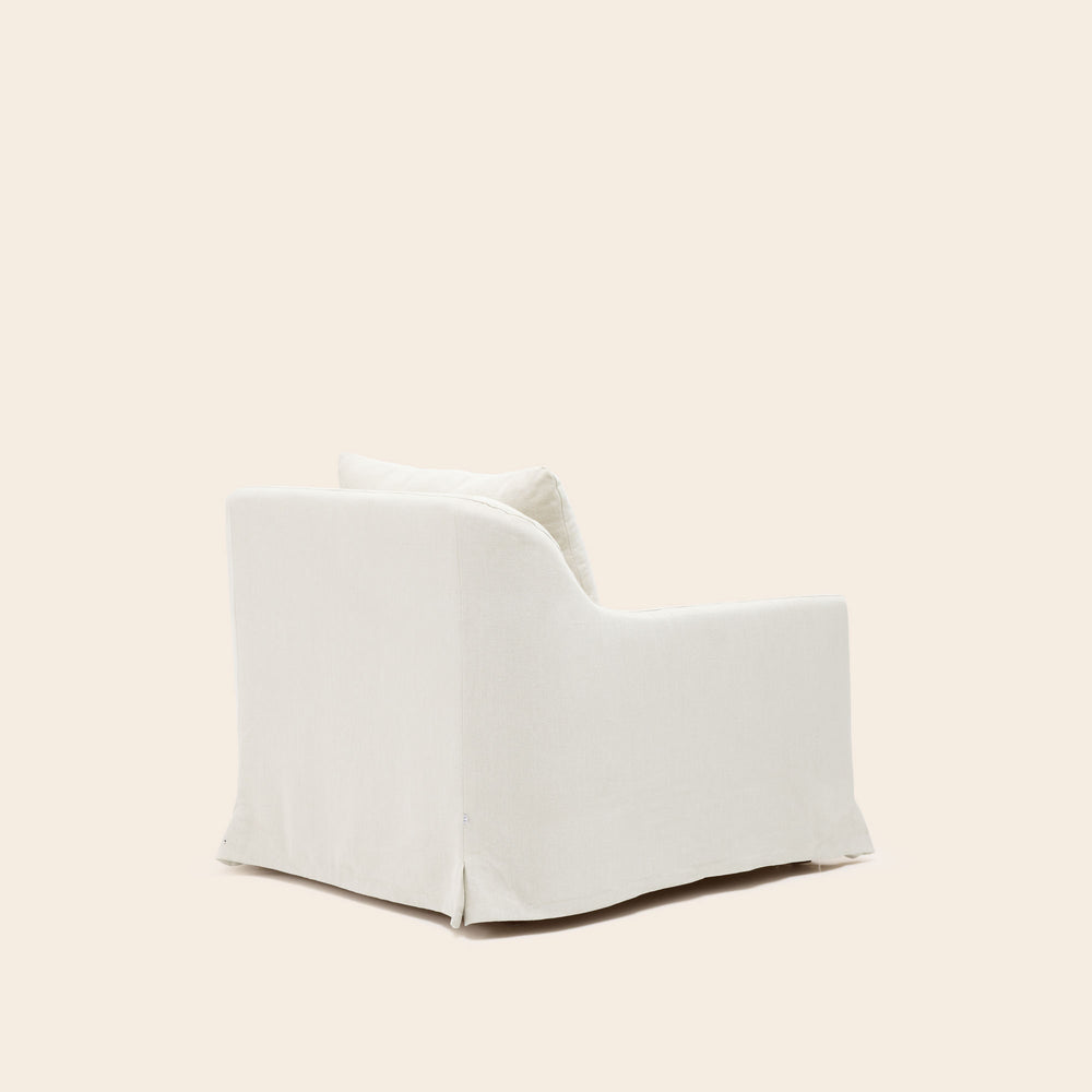 Fauteuil CLARIBEL barbate ivoire - 5