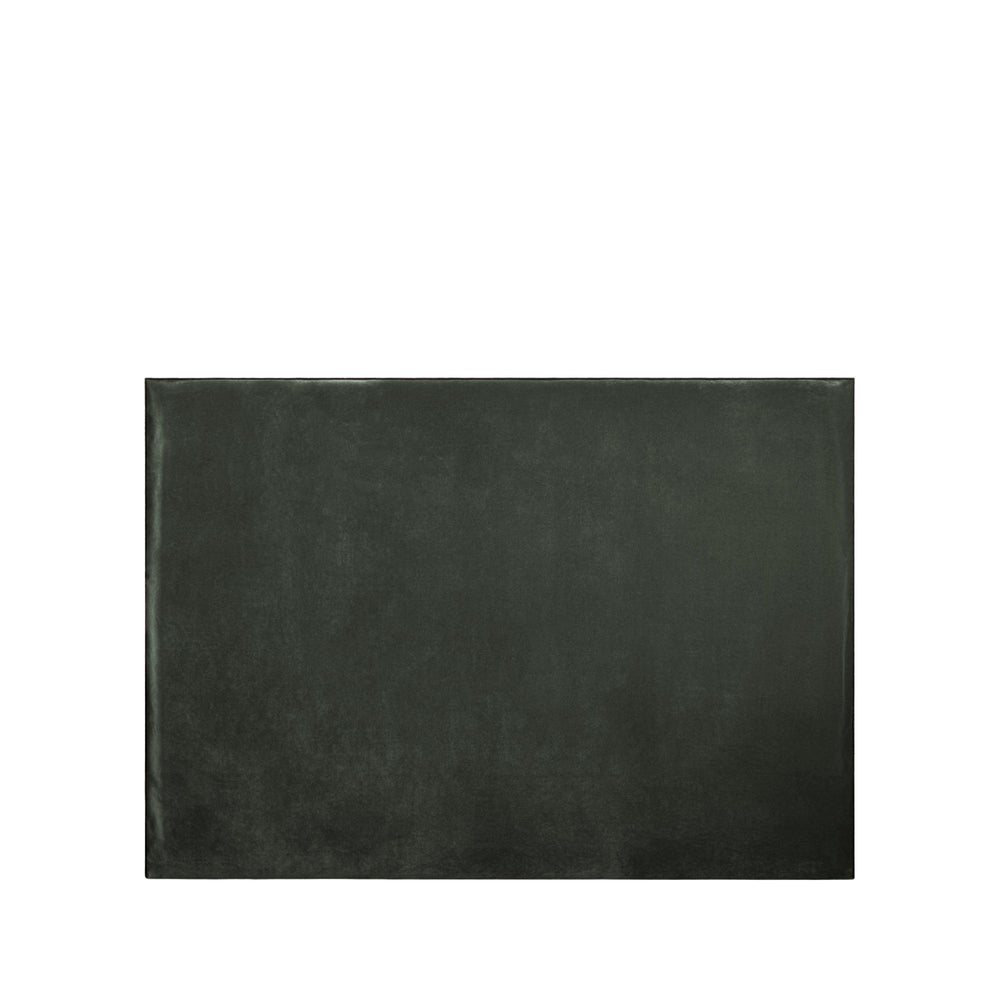 Housse de tête de lit Dario kaki grisé et bourdon noir en velours ultra doux - 8