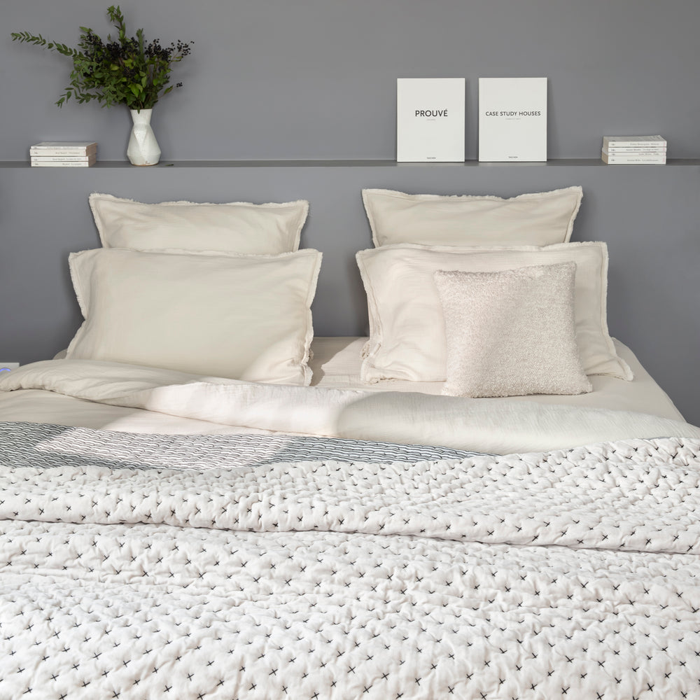 Housse de couette matelassée MALO craie patinée - 3