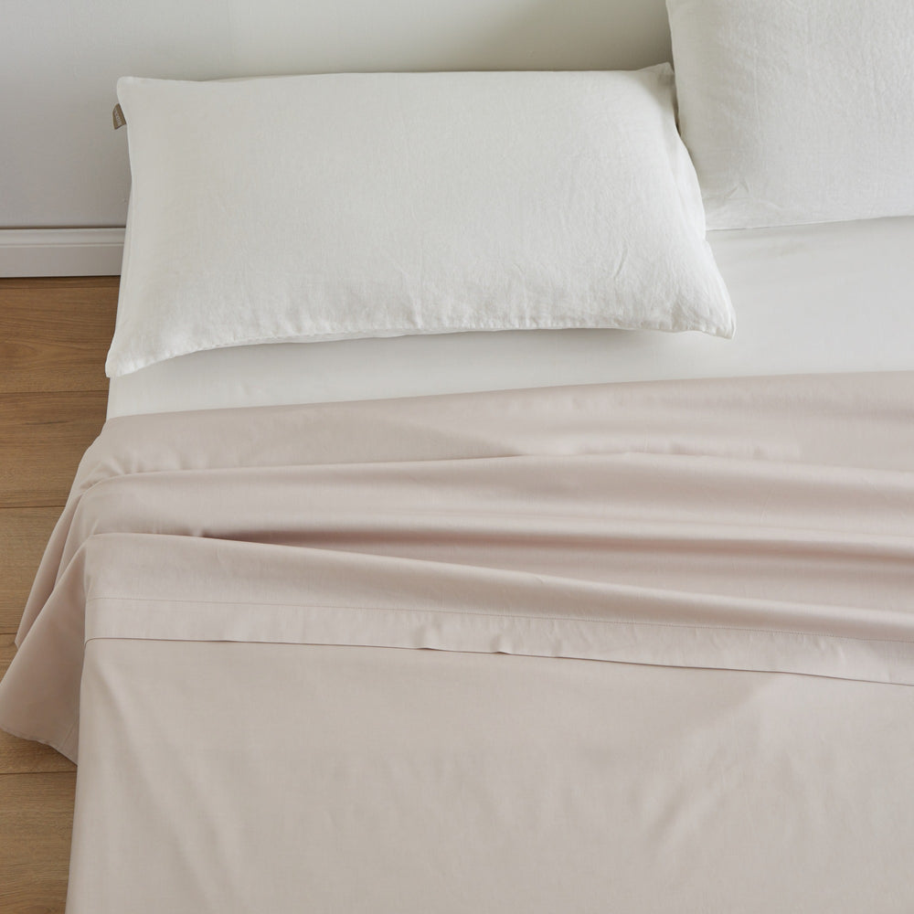 Drap plat AURORE beige clair - 5