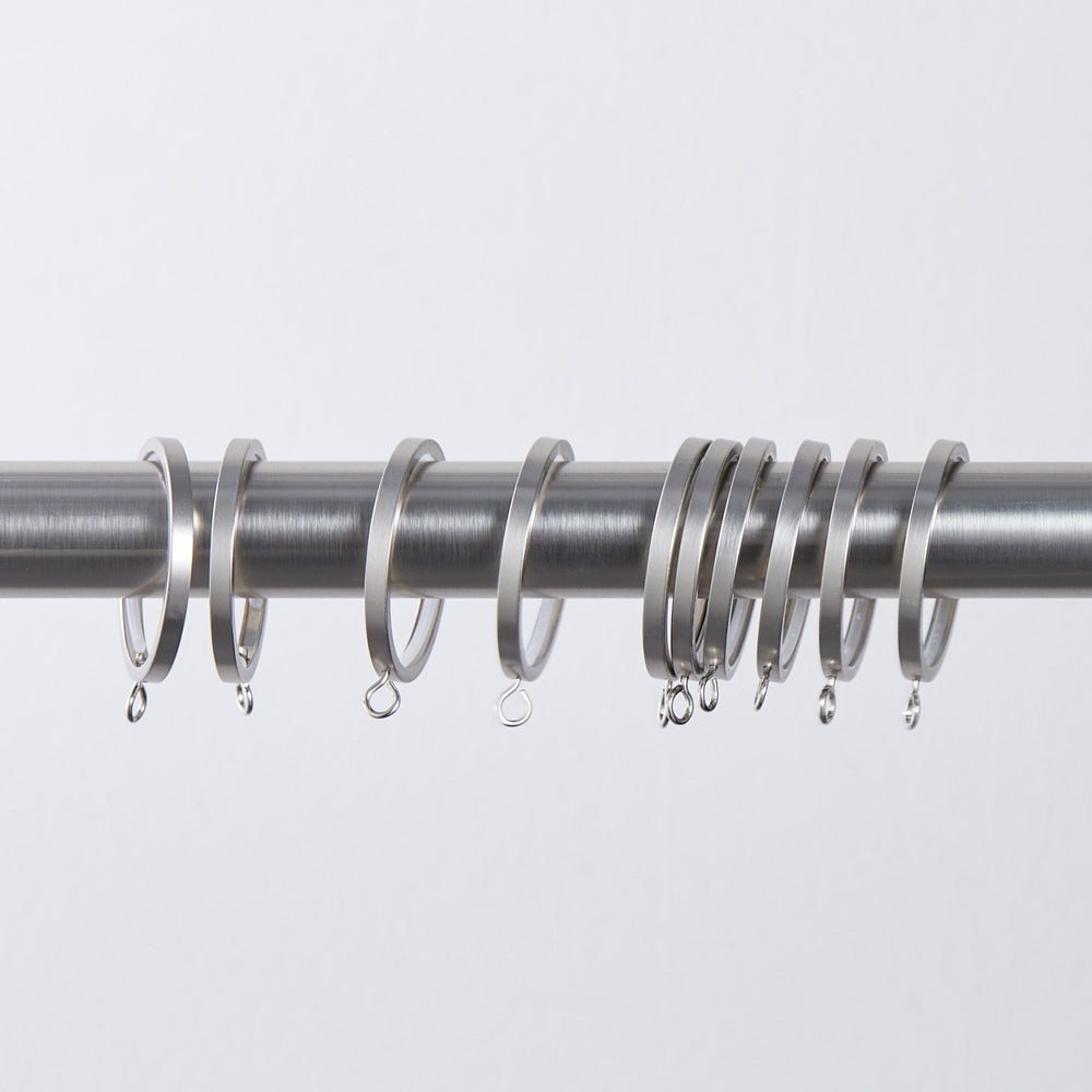 Anneaux de suspension ALMA lot de 10 en aluminium pour rideaux à œillets et tringles tubulaires - 5