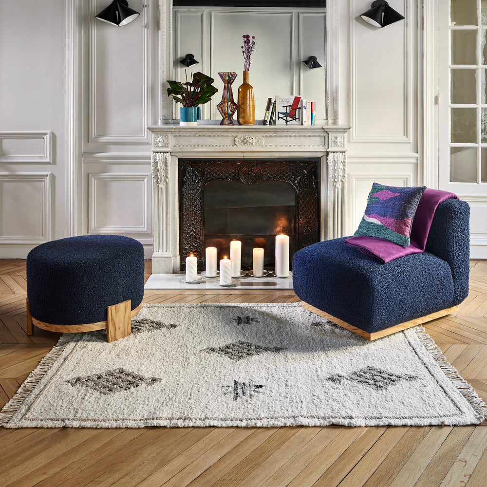 Tapis de sol FADI ivoire et gris - 3