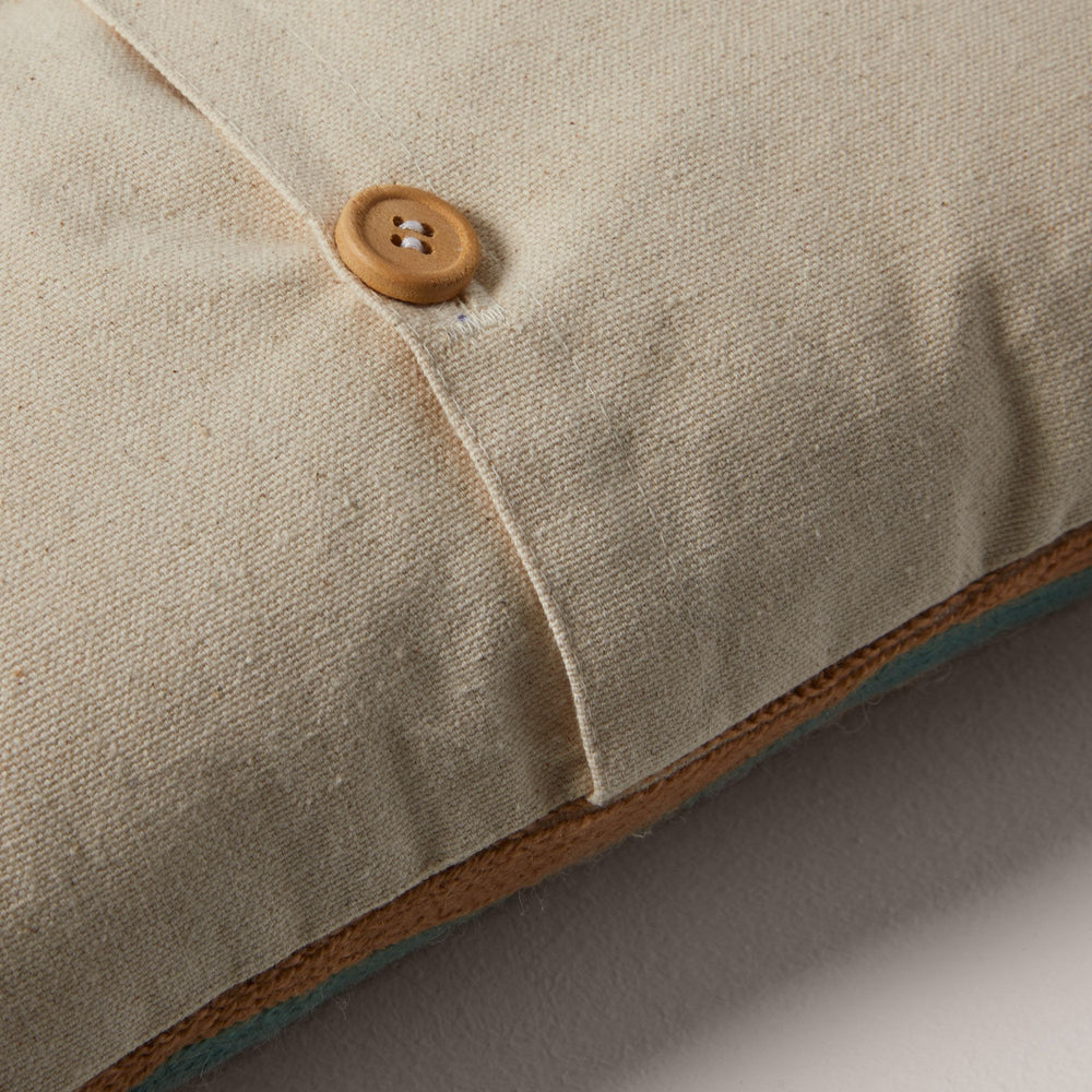Housse de coussin ZIGGY terracotta et céladon - 7
