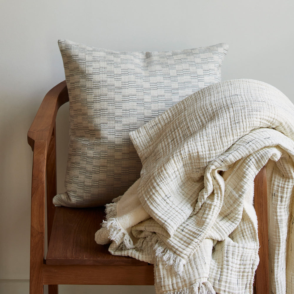Housse de coussin KAPLAN ivoire et naturel - 3