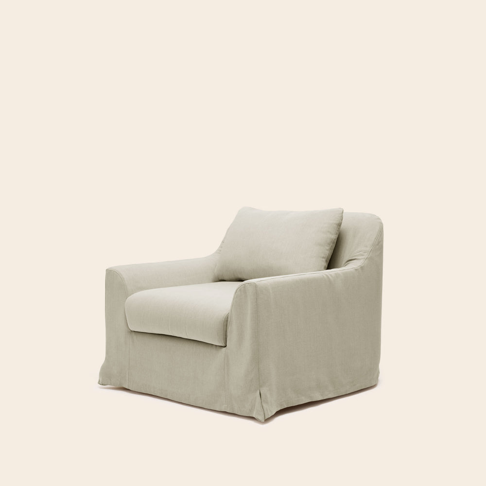Fauteuil CLARIBEL barbate beige chaud - 5