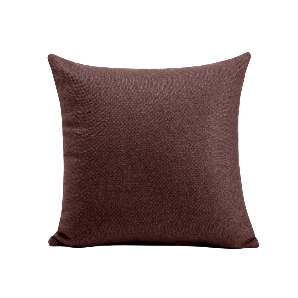 Housse de coussin MARCELO brun moka - 100 % laine vierge élégante et durable - 7