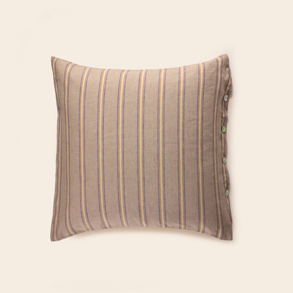 Lot de 2 taies d'oreiller LELIO naturel rayé - 7
