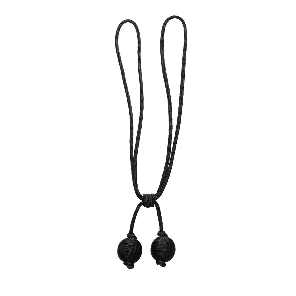 Embrasse de rideau double boules noire POEHINA design élégant - 3