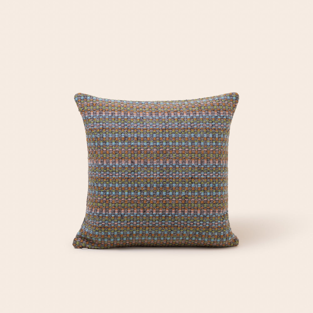 Housse de coussin BRODIE gris et pastels - 3