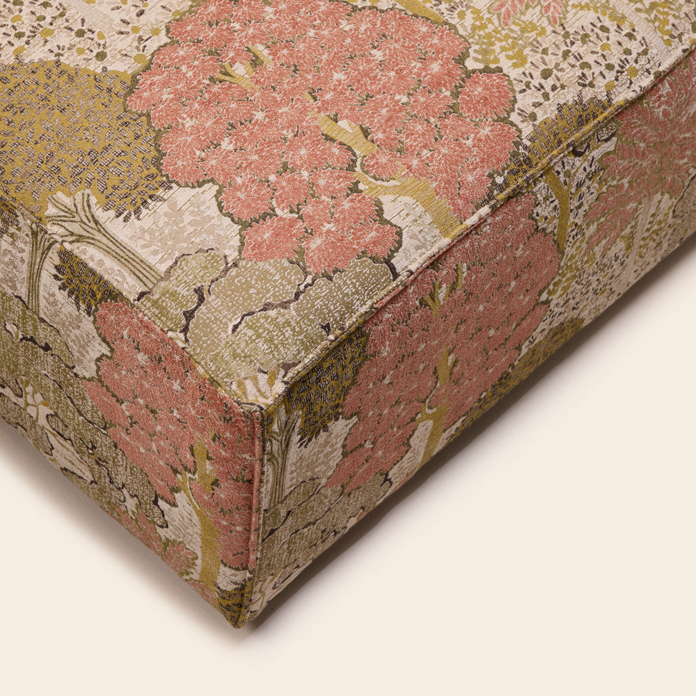 Pouf DYONIS alisia naturel et rose orangé - 8