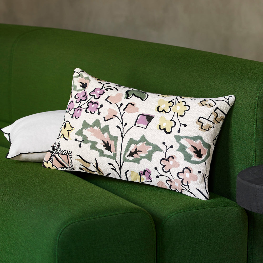Housse de Coussin Louisine 100% Coton - Charme Printanier et Tons Pastels - 3