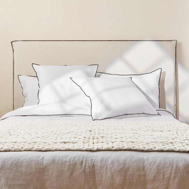 Édredon matelassé MALO en velours de coton doux - Coloris craie - 8