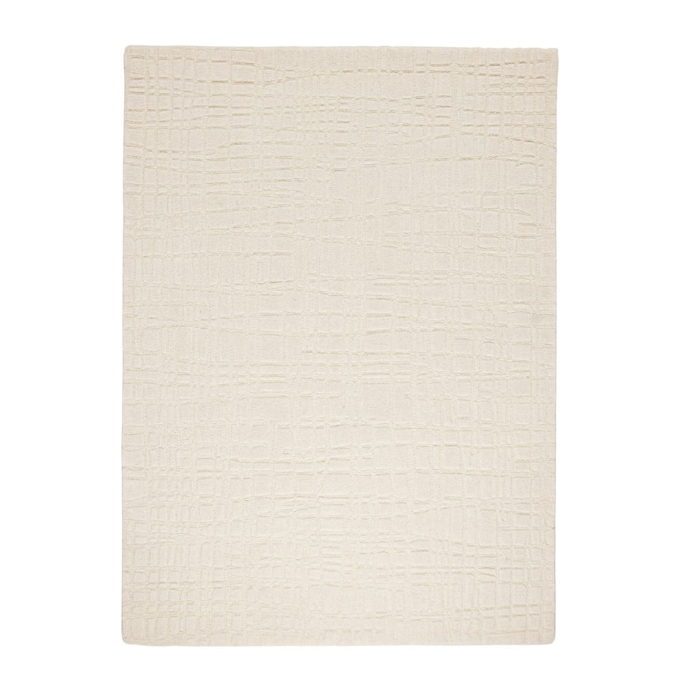 Tapis de sol HARTURO ivoire design élégant - 100% touffeté main pour salon et chambre moderne - 5